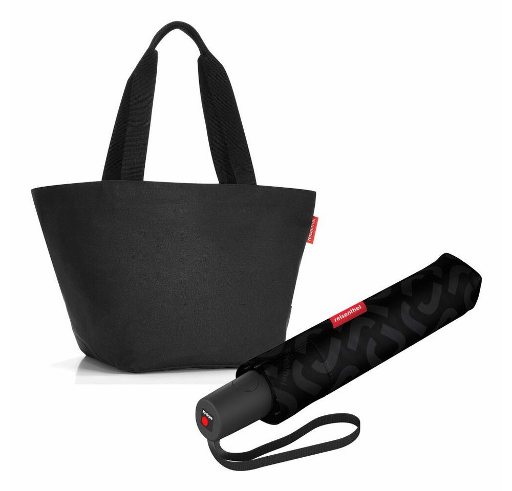 REISENTHEL® Shopper shopper M Set Black (Set, 2-tlg), mit umbrella pocket duomatic von REISENTHEL®