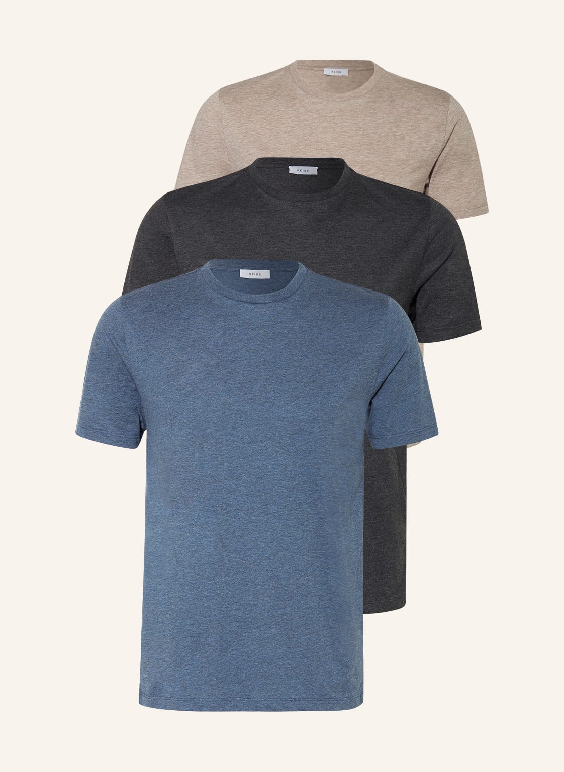 Reiss 3er-Pack T-Shirts Bless beige von REISS