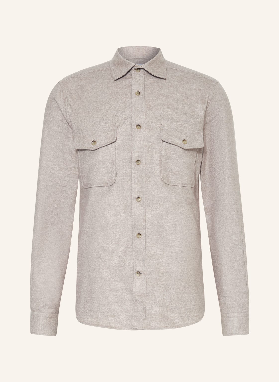 Reiss Flanellhemd Chaser Slim Fit beige von REISS