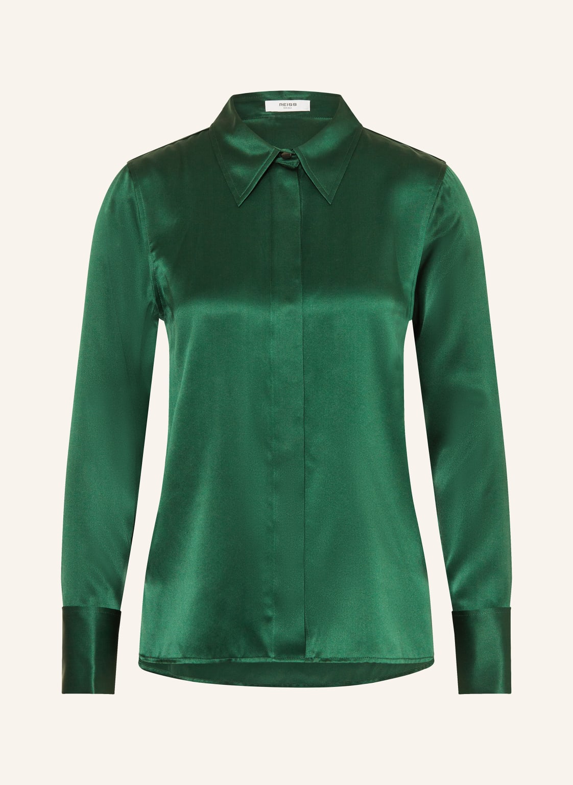 Reiss Hemdbluse Ameira Aus Seide gruen von REISS