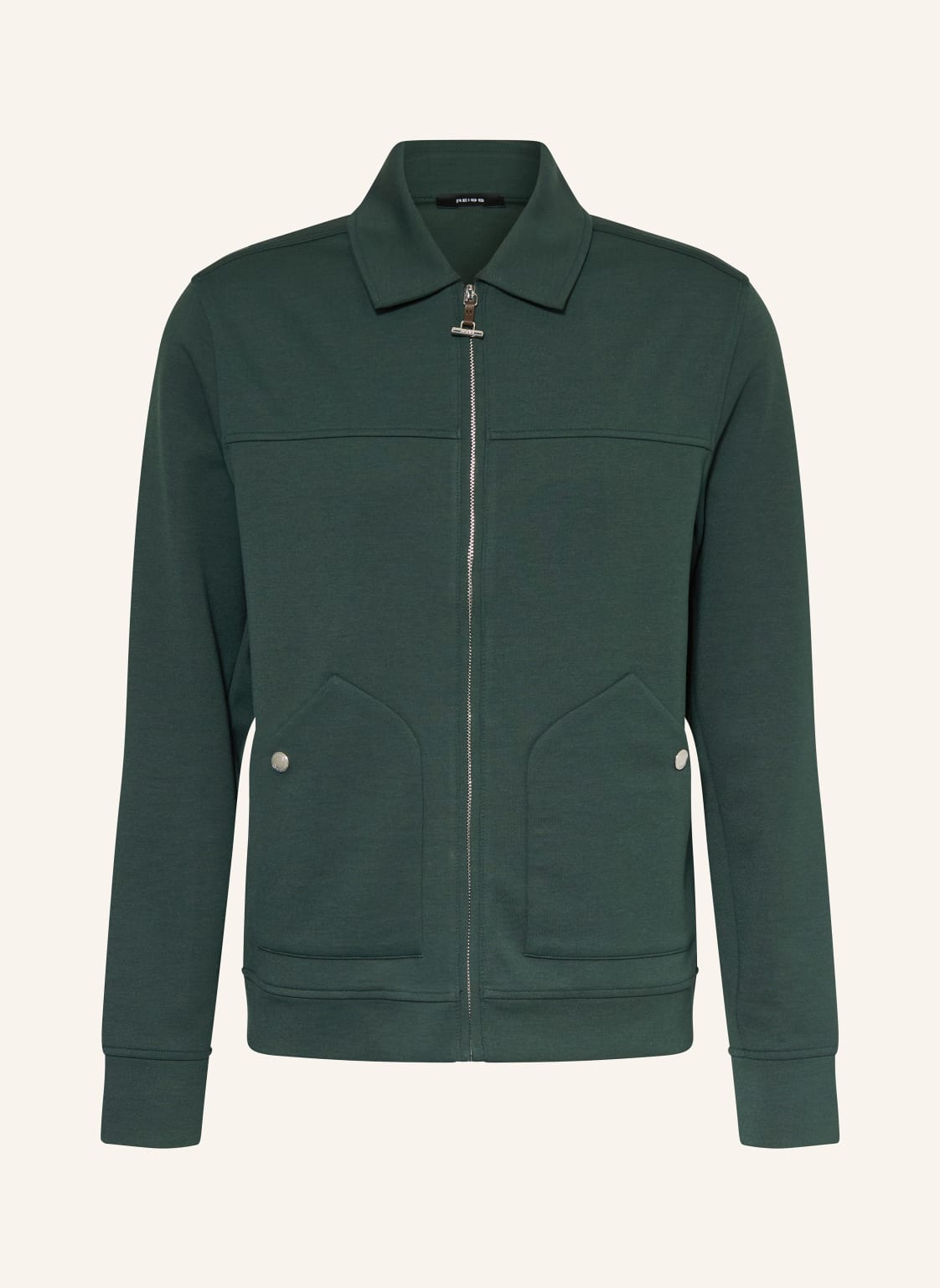 Reiss Jersey-Overjacket Newland gruen von REISS