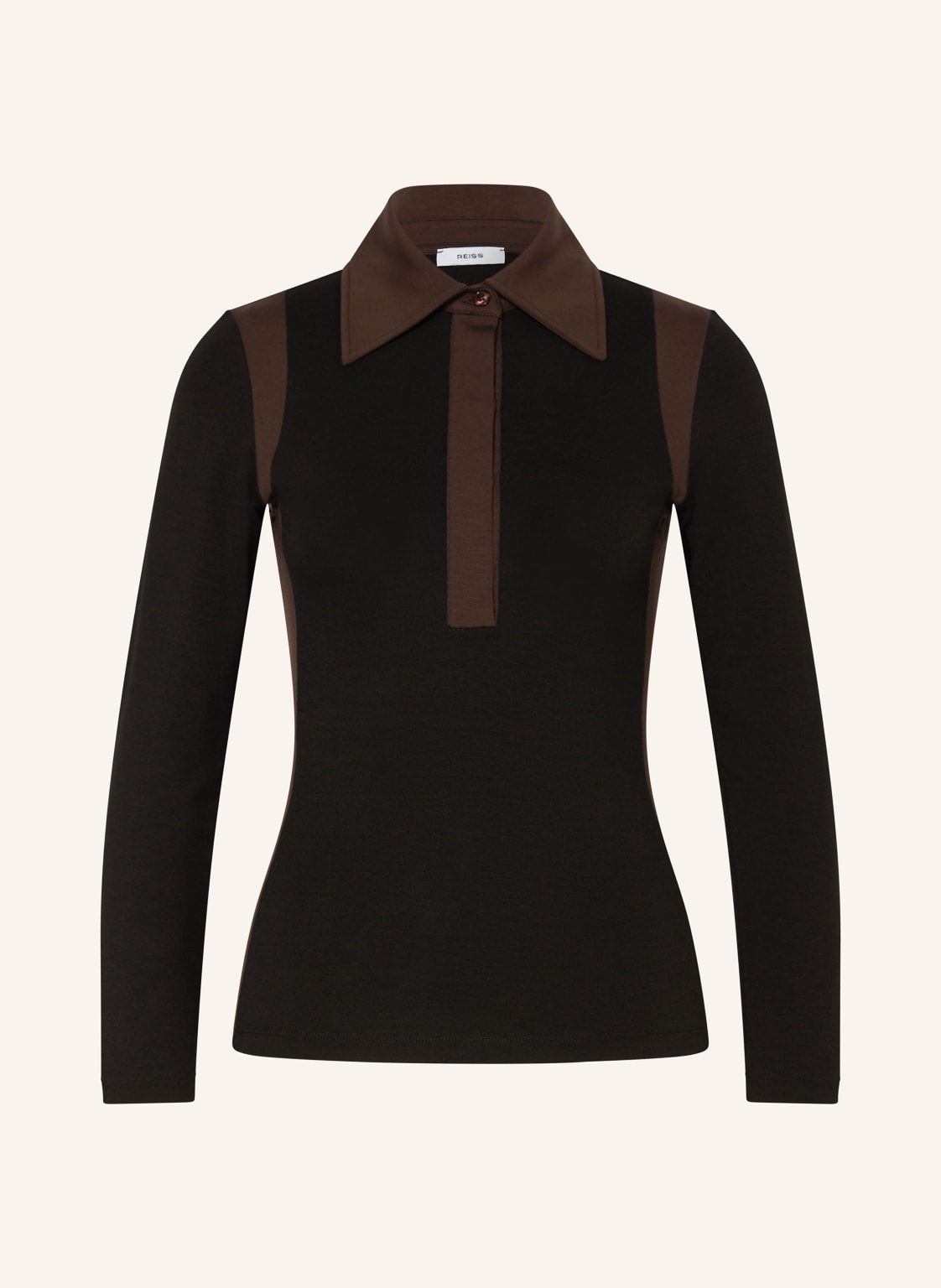 Reiss Jersey-Poloshirt Denise braun von REISS