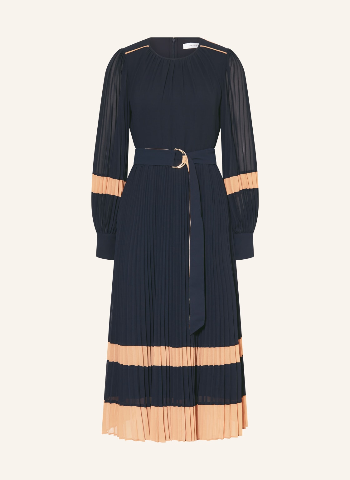 Reiss Kleid Tori Mit Plissees blau von REISS
