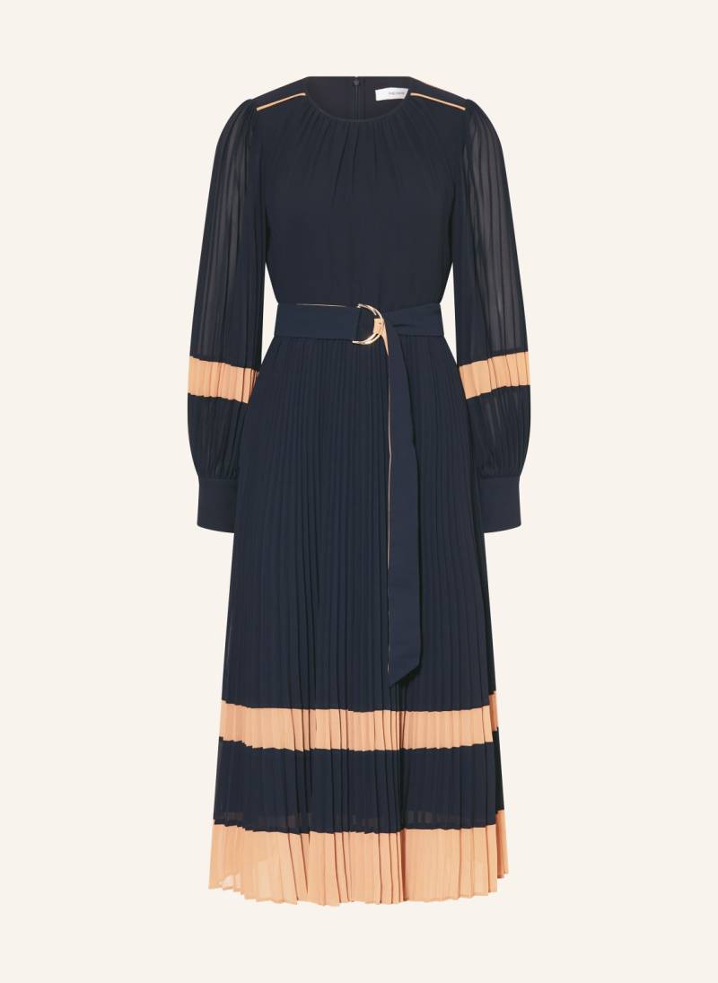 Reiss Kleid Tori Mit Plissees blau von REISS