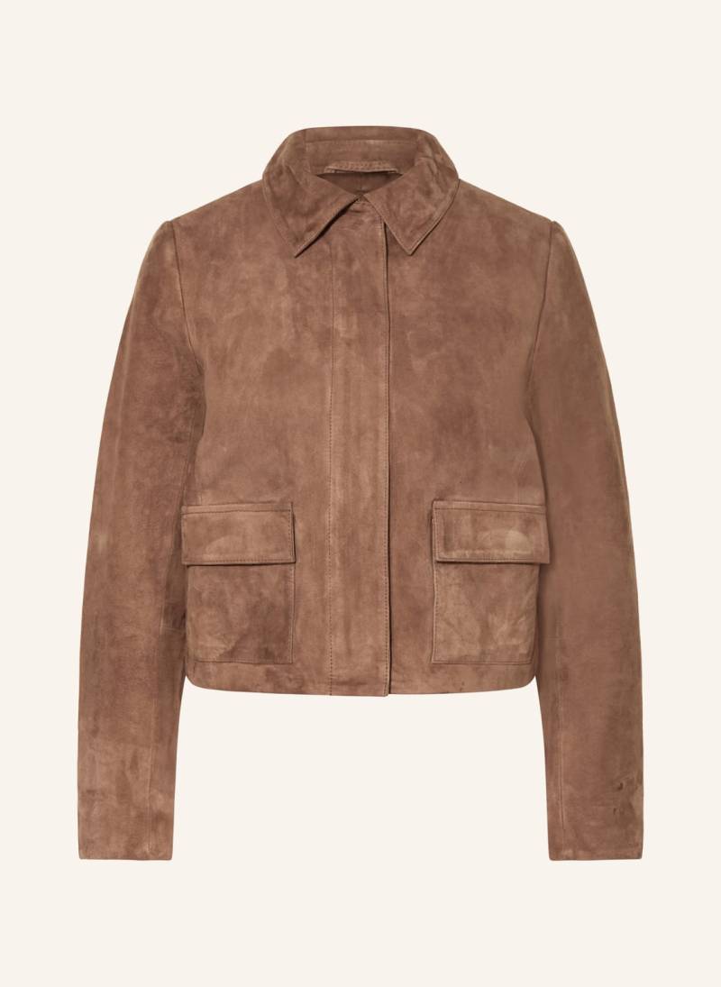 Reiss Lederjacke Drew beige von REISS