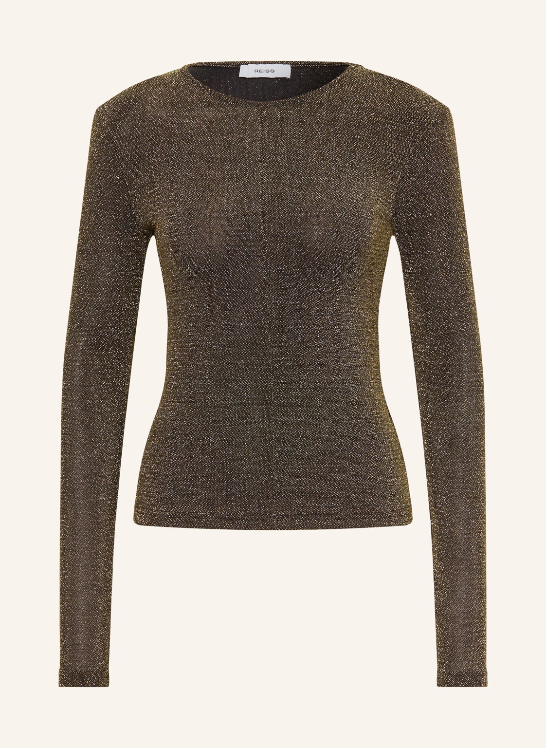 Reiss Longsleeve Saraphina Mit Glitzergarn gold von REISS