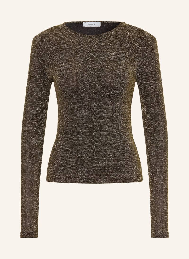 Reiss Longsleeve Saraphina Mit Glitzergarn gold von REISS