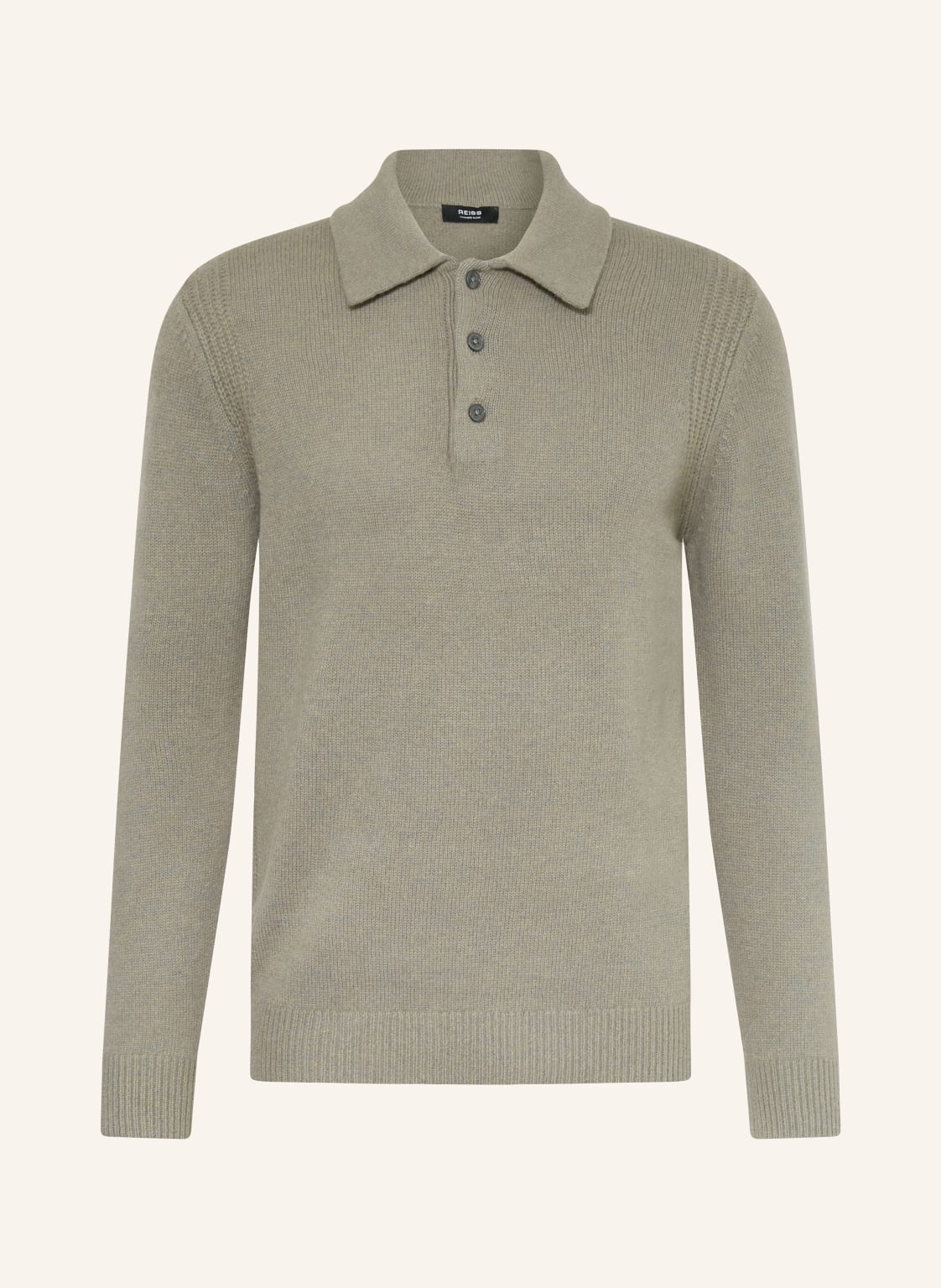 Reiss Strick-Poloshirt Deansgate gruen von REISS