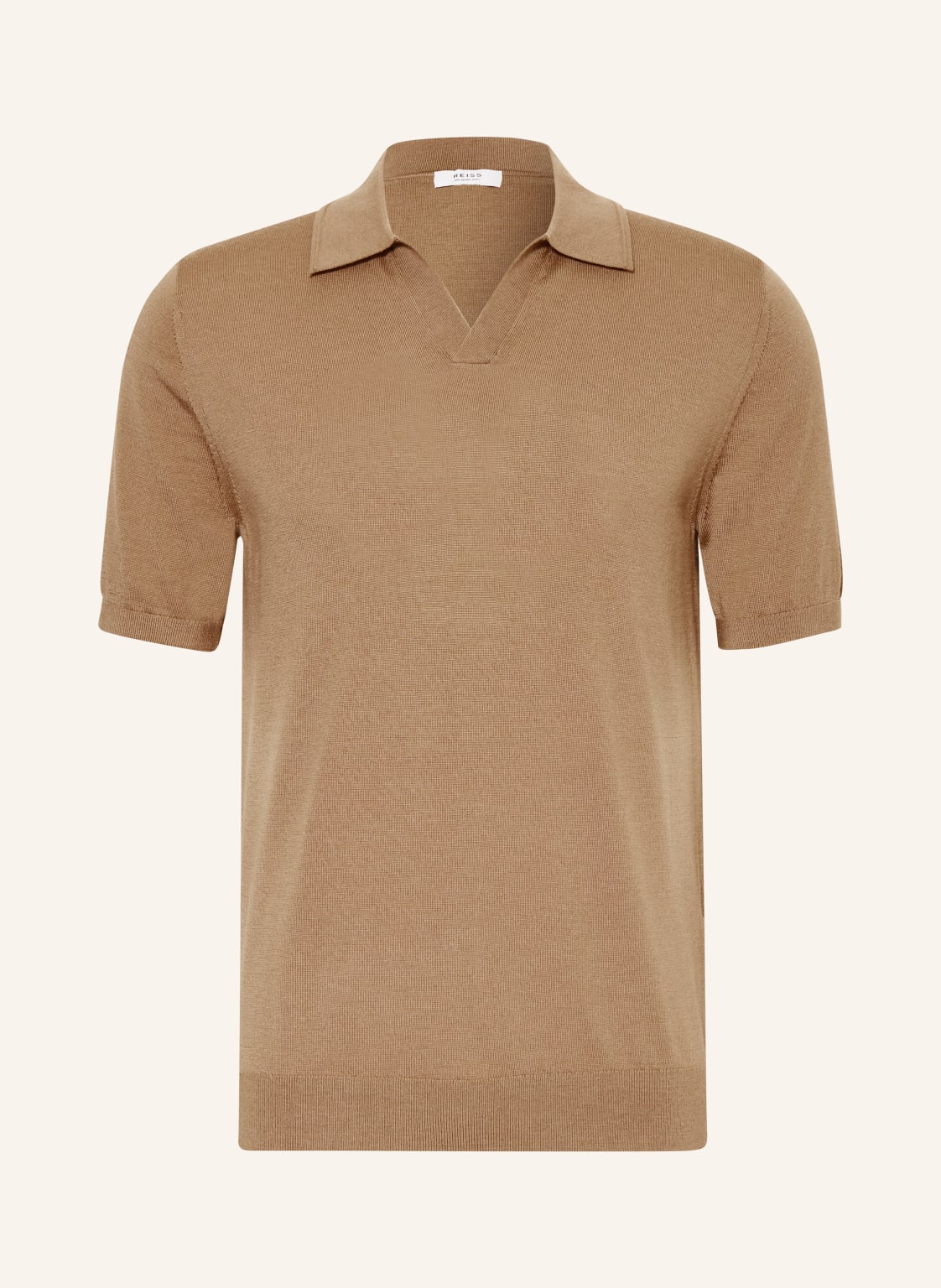 Reiss Strick-Poloshirt Duchie braun von REISS