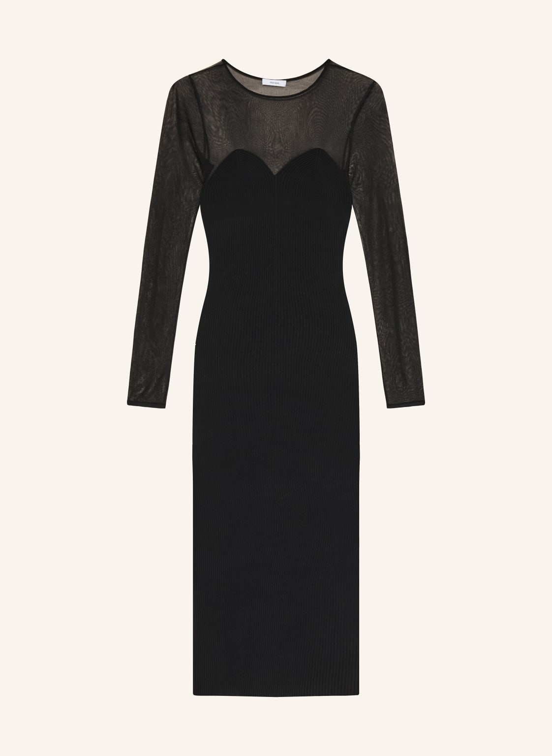 Reiss Strickkleid Lila Im Materialmix schwarz von REISS