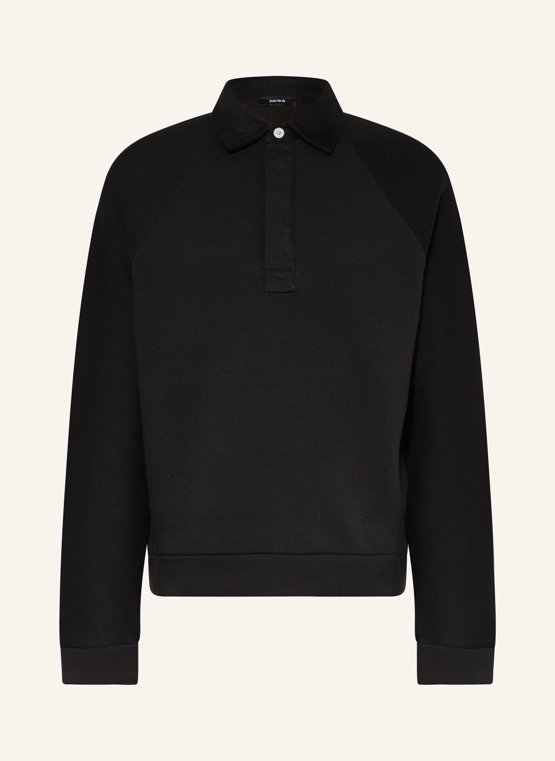 Reiss Sweat-Poloshirt Costello schwarz von REISS