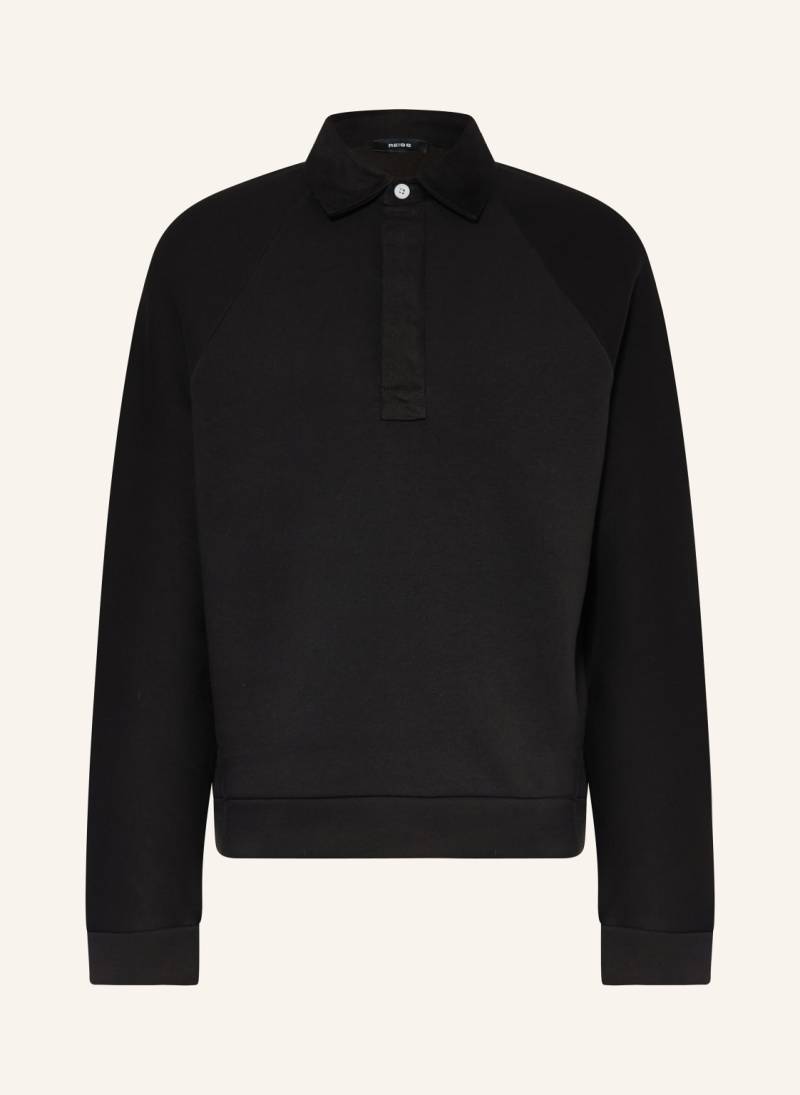 Reiss Sweat-Poloshirt Costello schwarz von REISS