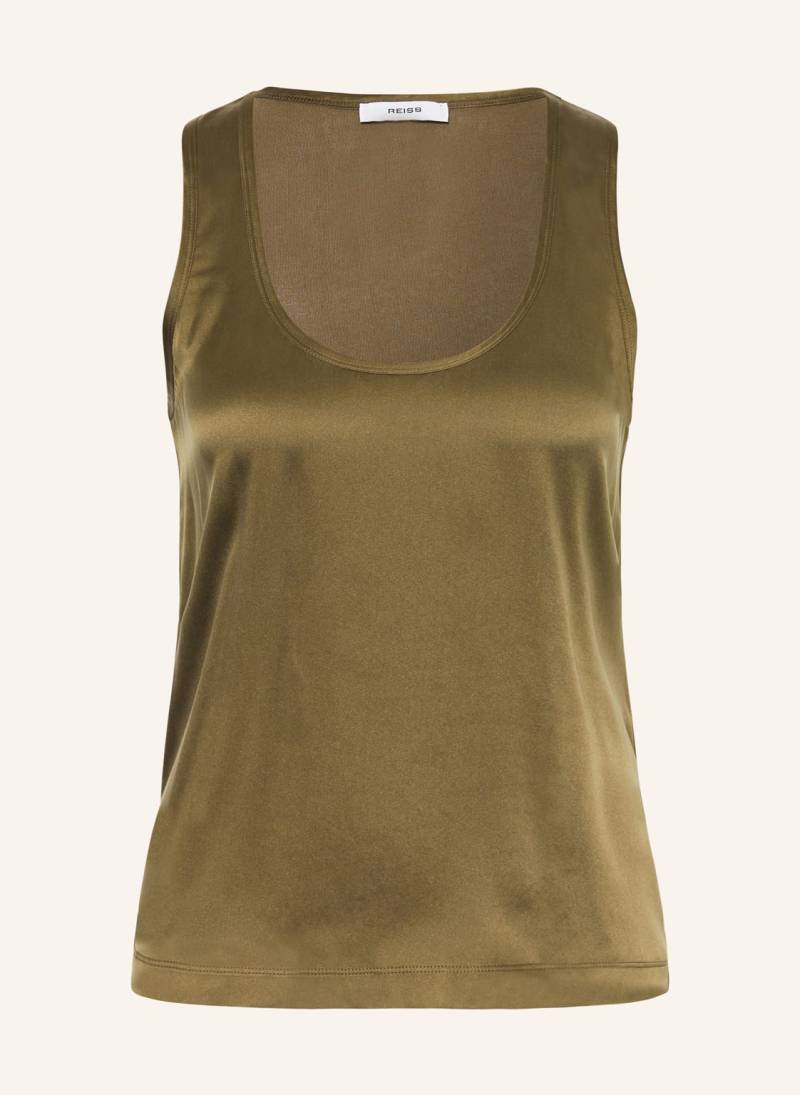 Reiss Top Ruby Im Materialmix gruen von REISS