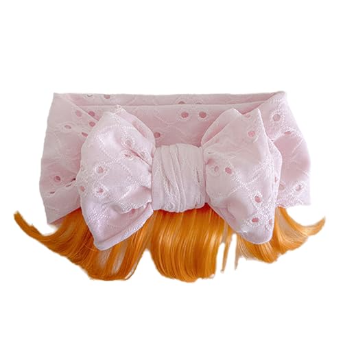 Mädchen-Haarband mit Schleife und falschem Pony, Netzgewebe, bequemes Haarband für Säuglinge und Kleinkinder von REITINGE
