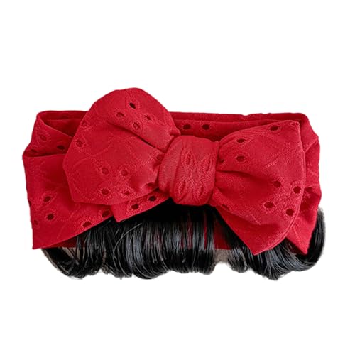 Mädchen-Haarband mit Schleife und falschem Pony, Netzgewebe, bequemes Haarband für Säuglinge und Kleinkinder von REITINGE