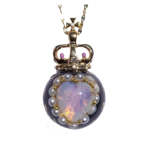 REITINGE Harz Anhänger Halskette Leichte Legierungskette Einstellbare Länge Colarbone Kette Schmuckstück Für Frauen Retro Schmuck von REITINGE