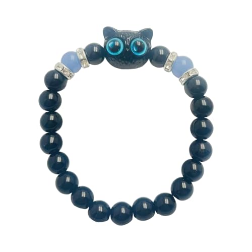 REITINGE Schönes Kätzchen Design Armband Magnetische Verschluss Armband Schmuck Für Freund Paare Nacht Leuchtend Harzarmarm Süßes Leuchtendes Harzarmband von REITINGE