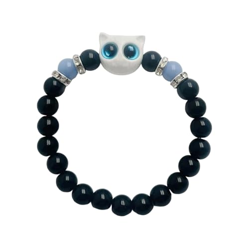REITINGE Schönes Kätzchen Design Armband Magnetische Verschluss Armband Schmuck Für Freund Paare Nacht Leuchtend Harzarmarm Süßes Leuchtendes Harzarmband von REITINGE