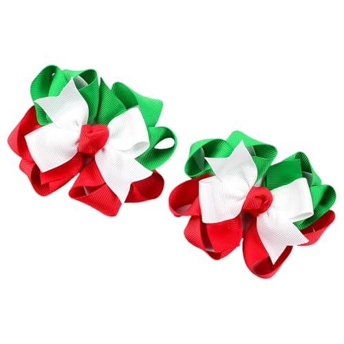 Set mit 2 weihnachtlichen Haarschleifen für Mädchen, Haarschmuck, klassische Schleife, Kopfschmuck von REITINGE