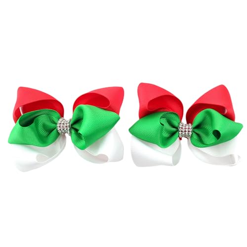Set mit 2 weihnachtlichen Haarschleifen für Mädchen, Haarschmuck, klassische Schleife, Kopfschmuck von REITINGE