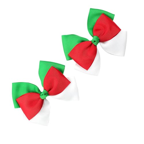 Set mit 2 weihnachtlichen Haarschleifen für Mädchen, Haarschmuck, klassische Schleife, Kopfschmuck von REITINGE