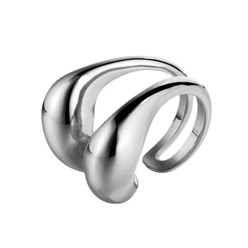 S925 Ringe aus Sterlingsilber Verstellbares Wrap-Design Moderner minimalistischer Schmuck Stylische Alternative zu Gold Accessoires für Damen Ideal für die Hochzeit auf dem Abschlussball Silber von REKALFO