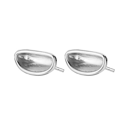 S925 Sterling Silber Ovale Ohrstecker für Damen 18 Karat vergoldet Eleganter leichter hypoallergener Damenschmuck Ideal für den täglichen Gebrauch und besondere Anlässe Silber von REKALFO