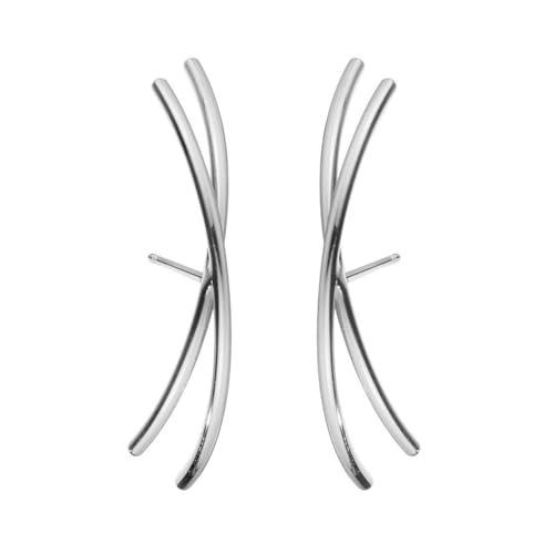 S925 Sterling Silber Twist Ohrstecker für Damen 18 Karat vergoldet Leichter hypoallergener westlicher Schmuck für den täglichen Gebrauch Hochzeitsfeier Silber von REKALFO