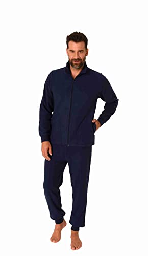 RELAX by Normann Eleganter Polarfleece Herren Hausanzug Trainingsanzug Freizeitanzug Jogginganzug, Farbe:Navy, Größe:54 von RELAX by Normann