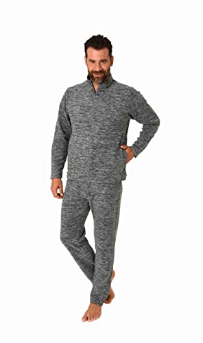 RELAX by Normann Eleganter Polarfleece Herren Hausanzug Trainingsanzug Freizeitanzug Jogginganzug, Farbe:anthrazit, Größe:48 von RELAX by Normann