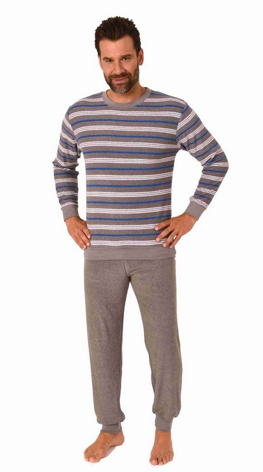 RELAX by Normann Pyjama Herren Frottee Schlafanzug mit Bündchen - auch in Übergrößen von RELAX by Normann