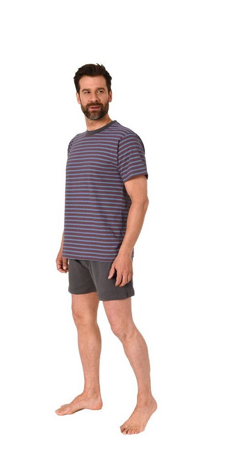 RELAX by Normann Pyjama Herren Schlafanzug kurzarm Pyjama Shorty in Streifenoptik von RELAX by Normann