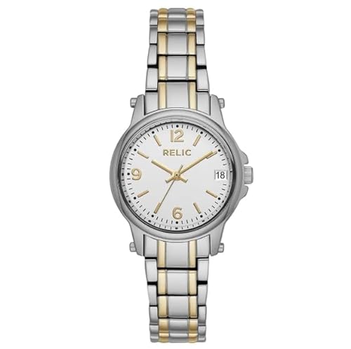 RELIC Uhr für Frauen, Quarz-Dreizeigerwerk mit Legierungsarmband von RELIC
