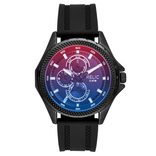 RELIC Herren Julian Multifunktion, Schwarze Legierung Uhr, ZR16028 von RELIC