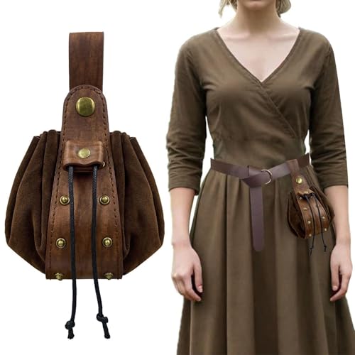 1-Teiliges Retro-Tailentasche, Kordelstring-Tailentasche, Tragbarer Tailentasche, Münzbrieftasche, Rollenspiele. von RELKLYU