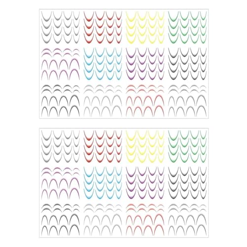 2 Abgeordnete Maniküre-Aufkleber, Diy-Maniküre-Kunstmaterialien, Nageldekorative Aufkleber, Selbstklebende Maniküre-Aufkleber. von RELKLYU