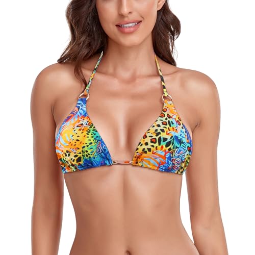 RELLECIGA Damen Bademode Bikini Oberteil Triangel Top Wildly XL von RELLECIGA