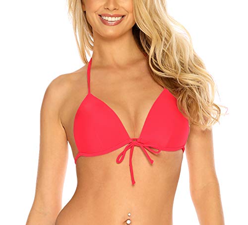 RELLECIGA Damen Bademode Bikini Top Push-up Triangel Oberteil Watermelon L von RELLECIGA