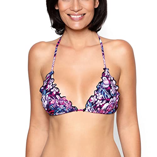 RELLECIGA Damen Bademode Bikini Top Triangel Oberteil Ruffle Rio M von RELLECIGA