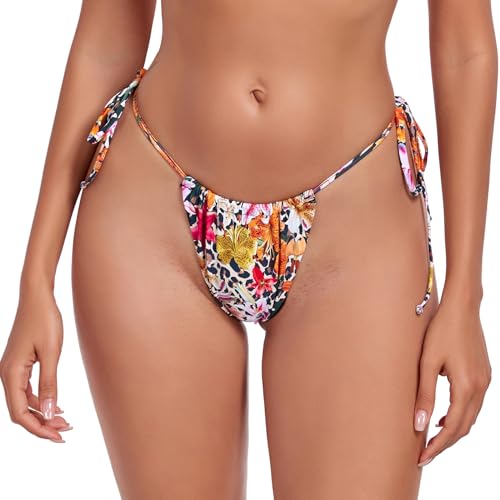 RELLECIGA Damen Bademode Bikinihose Brazilian Tanga-Unterteil mit Schnürchen Thong Bottom Desert Lily M RELLECIGA Damen Bademode Bikinihose Brazilian Tanga-Unterteil mit Schnürchen Thong Bottom Desert Lily M von RELLECIGA