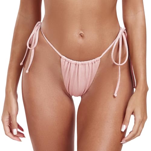 RELLECIGA Damen Bademode Bikinihose Brazilian Tanga-Unterteil mit Schnürchen Thong Bottom Sparkle Rhodonite M RELLECIGA Damen Bademode Bikinihose Brazilian Tanga-Unterteil mit Schnürchen Thong Bottom Sparkle Rhodonite M von RELLECIGA