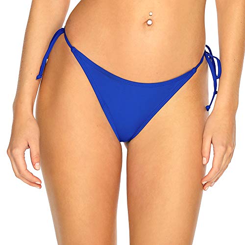 RELLECIGA Damen Bademode Bikinihose Tanga-Unterteil mit Schnürchen Royal Blau XS/S von RELLECIGA