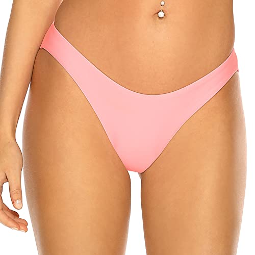 RELLECIGA Damen Bademode Bikinihose Unterteil Brazilian Cut Bikini Bottom Baby Pink S von RELLECIGA