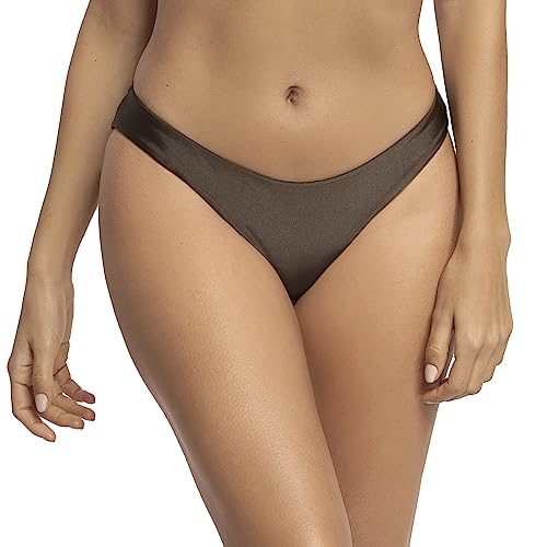 RELLECIGA Damen Bademode Bikinihose Unterteil Brazilian Cut Bikini Bottom Braun M von RELLECIGA