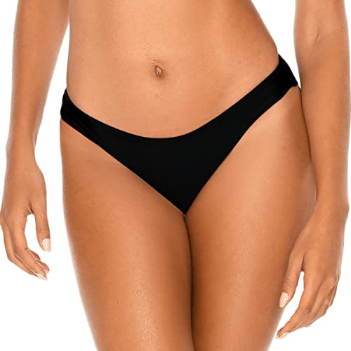 RELLECIGA Damen Bademode Bikinihose Unterteil Brazilian Cut Bikini Bottom Schwarz S von RELLECIGA