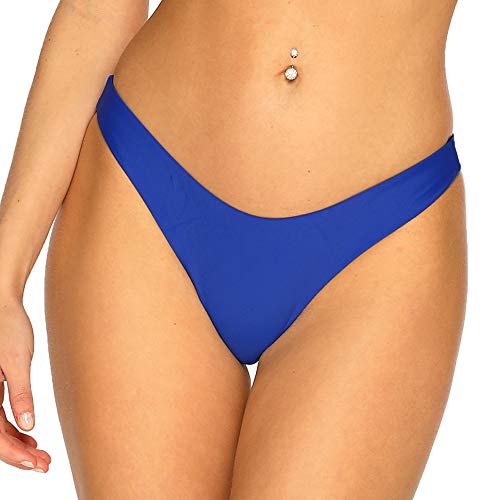 RELLECIGA Damen Bademode Bikinihose Unterteil Brazilian Cut Bottom Royal Blau L von RELLECIGA