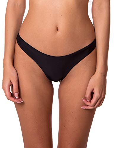 RELLECIGA Damen Bademode Bikinihose Unterteil Brazilian Cut Bottom Schwarz M von RELLECIGA