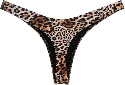 RELLECIGA Damen Bademode Bikinihose Unterteil High Cut Thong Bottom Savanna M von RELLECIGA