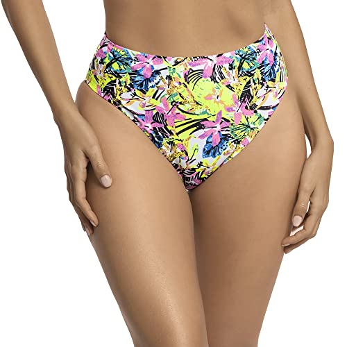 RELLECIGA Damen Bademode High Waist Bikini-Hose Slip Bottom Retro Jungle M von RELLECIGA