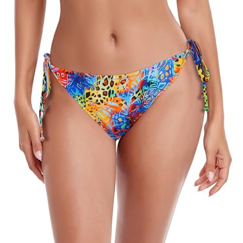 RELLECIGA Damen Bademode Klassischer Bikini Unterteil mit Schnürchen Bottom Wildly M von RELLECIGA
